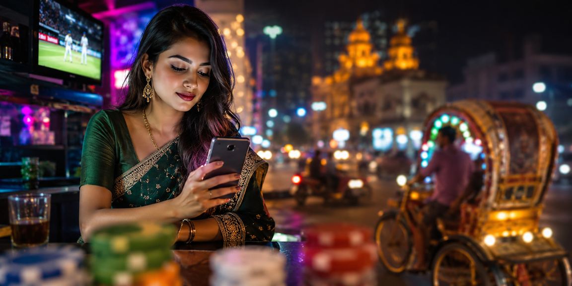 ঢাকার রাতের বাজারে মোবাইলে 33bt ক্রিকেট বেটিং করছেন একজন ব্যবহারকারী